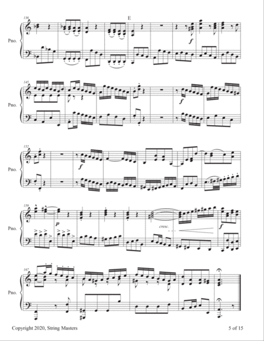 Bach, Concerto in A minor, BWV 1041 - Piano Accompaniment Piano, Vocal, Guitar scores gallery preview page 5