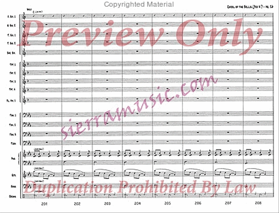 Carol of the Bells (pro) Jazz Ensemble scores gallery preview page 27