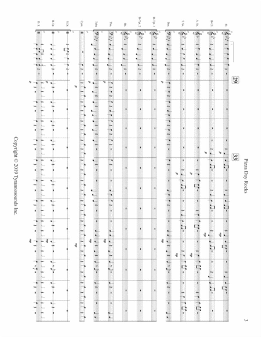 Pizza Day Rocks Concert Band scores gallery preview page 4