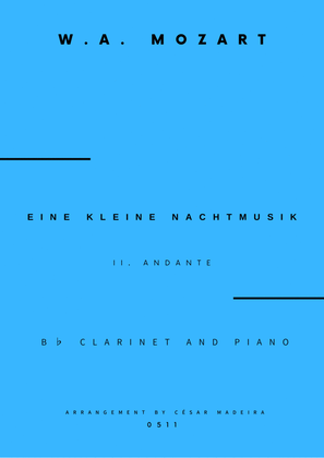 Eine Kleine Nachtmusik (2 mov.) - Bb Clarinet and Piano (Full Score and Parts)
