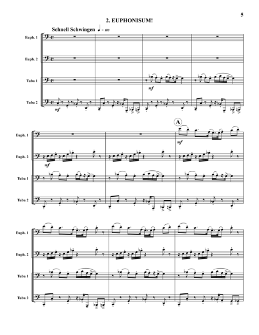 Two Jazz Quartets Jazz Ensemble scores gallery preview page 5
