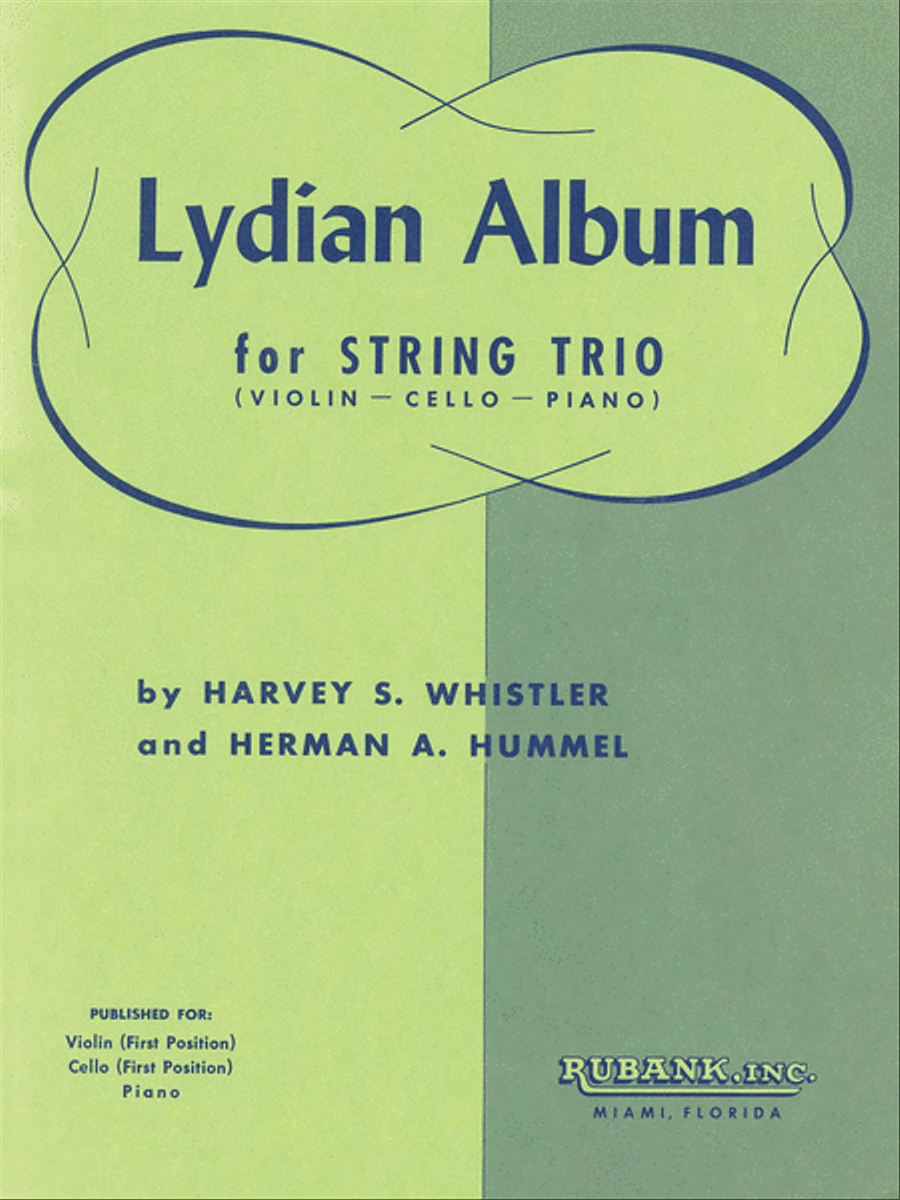 Lydian Album (Complete, String Parts And Piano) Piano Trio scores gallery preview page 1