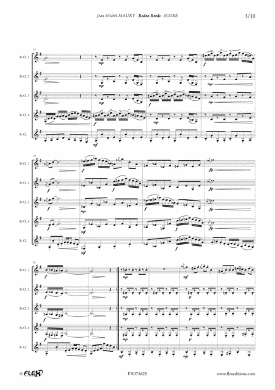 Rodeo Reeds Rodeo Reeds Clarinet Quintet scores gallery preview page 3