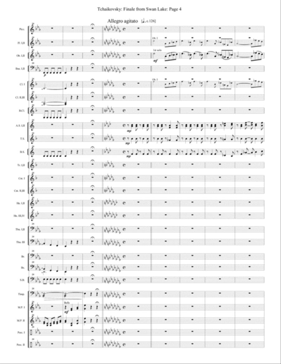 Swan Lake - Final Scene (Band) - Extra Score Concert Band scores gallery preview page 4