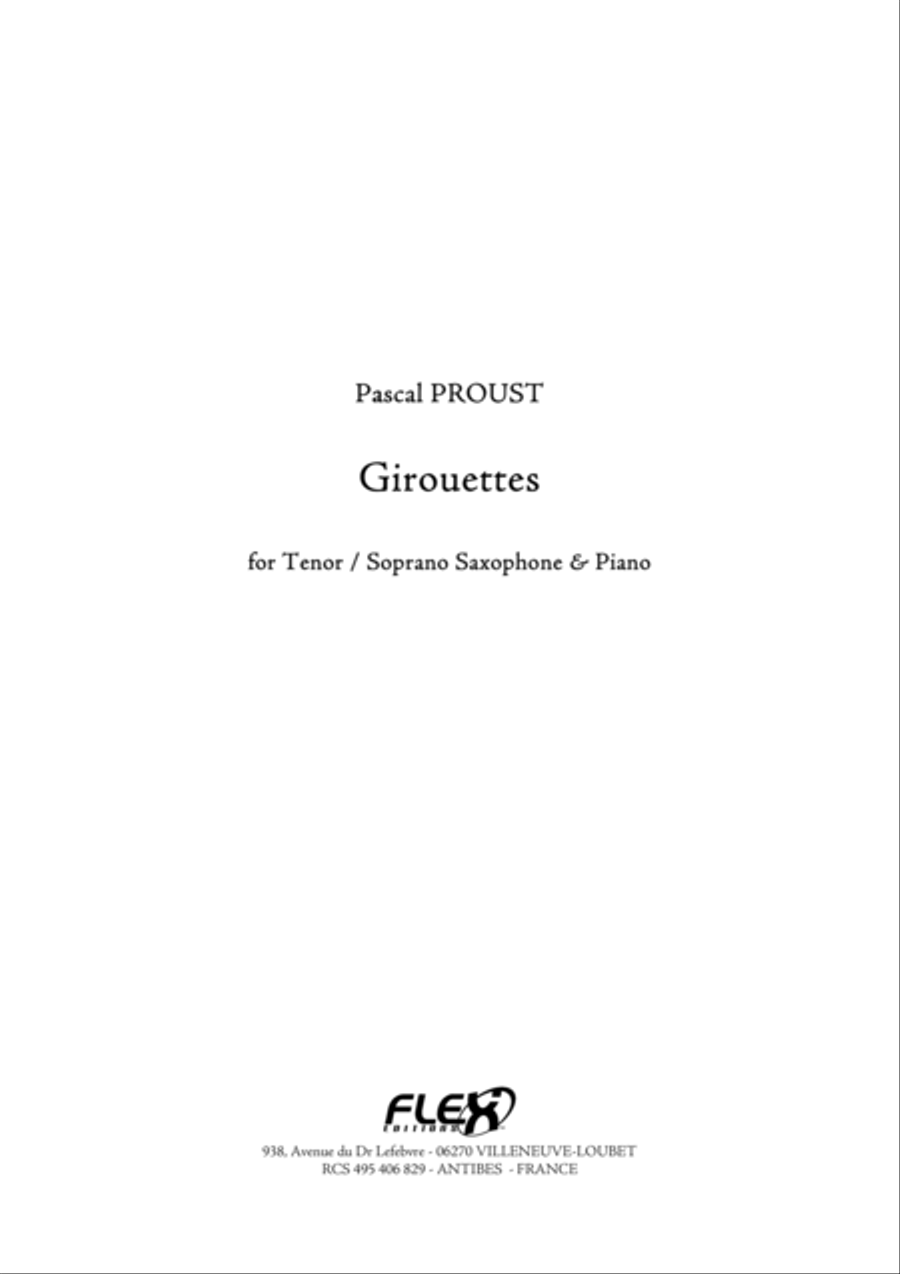 Girouettes Tenor Saxophone scores gallery preview page 1