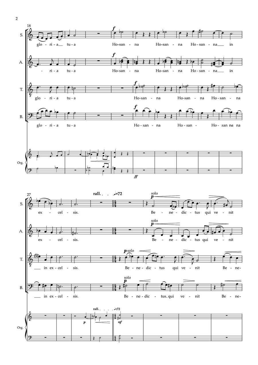 Short Mass (Kyrie, Sanctus & Benedictus, Agnus Dei)