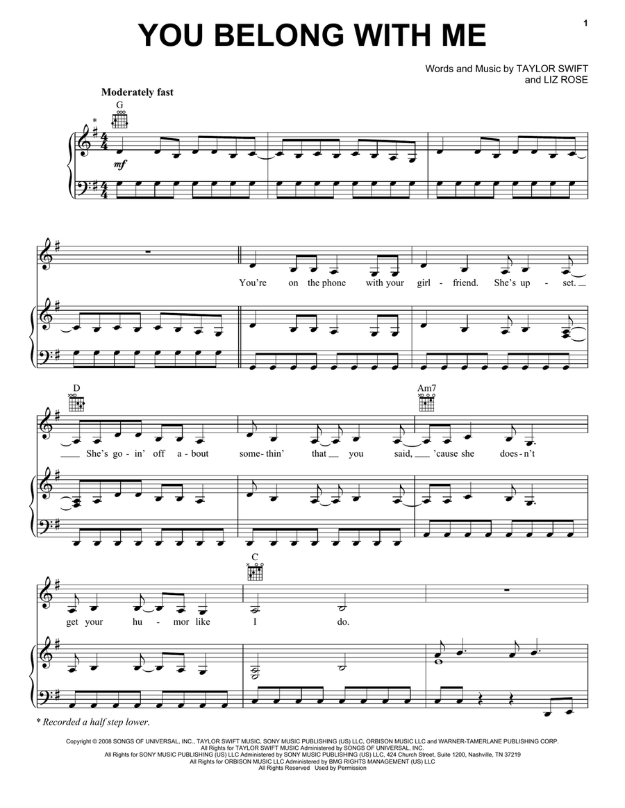 Taylor Swift Hits by Taylor Swift
                        Piano, Vocal, Guitar -
                         Digital Sheet Music
                        