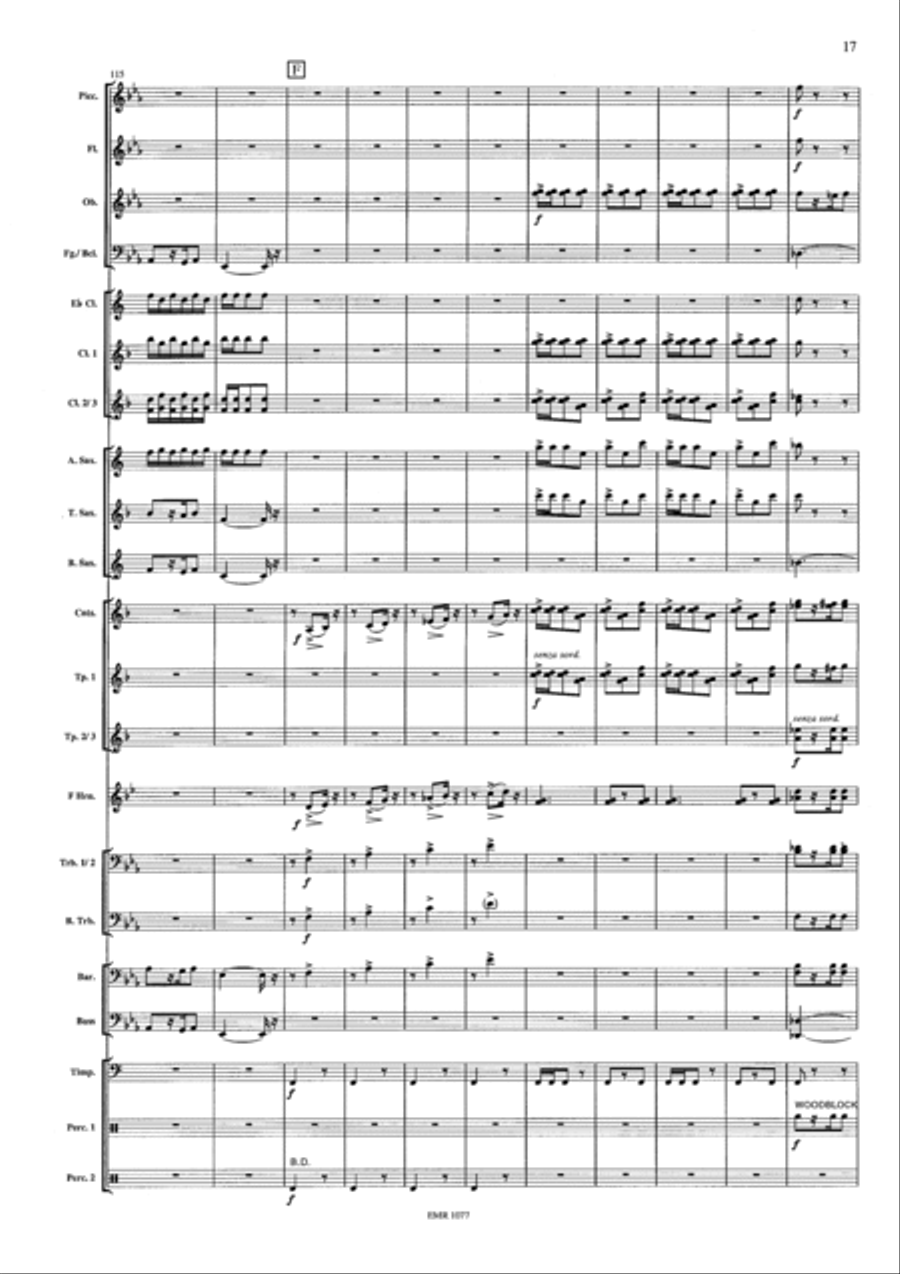 Capriccio Barbaro Concert Band scores gallery preview page 17