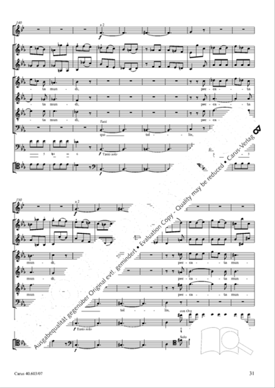 Grosse Orgelsolomesse in Es 4-Part scores gallery preview page 44