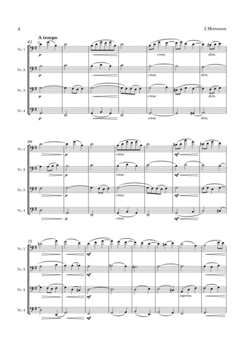 Goltermann 2 Morceaux Op 119 for Cello Quartet image number null