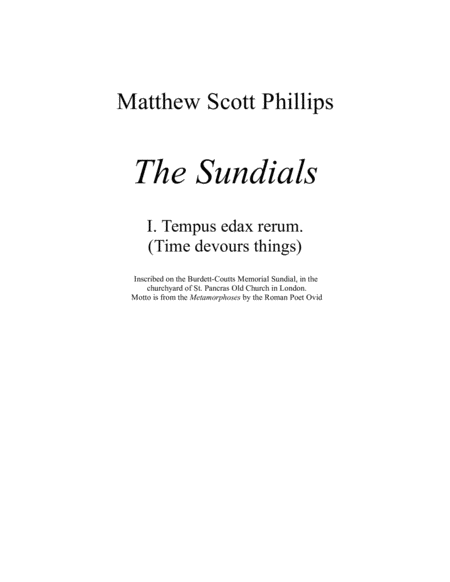 The Sundials: I;Tempus Edax Rerum (Time devours things) image number null