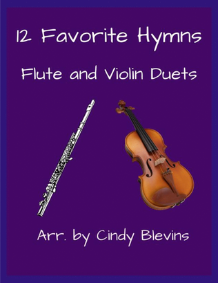 Book cover for 12 Favorite Hymns, Flute and Violin