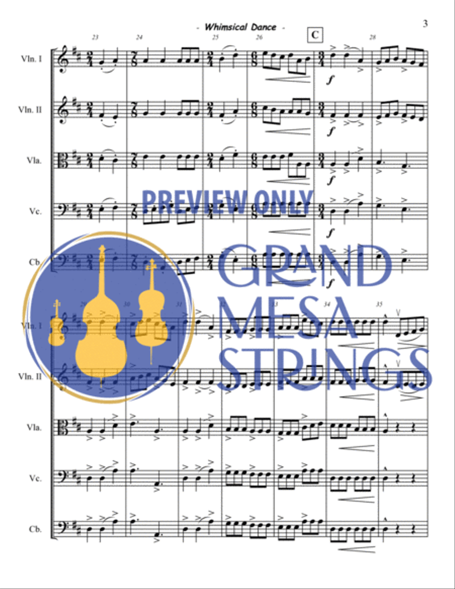 Whimsical Dance String Orchestra scores gallery preview page 4