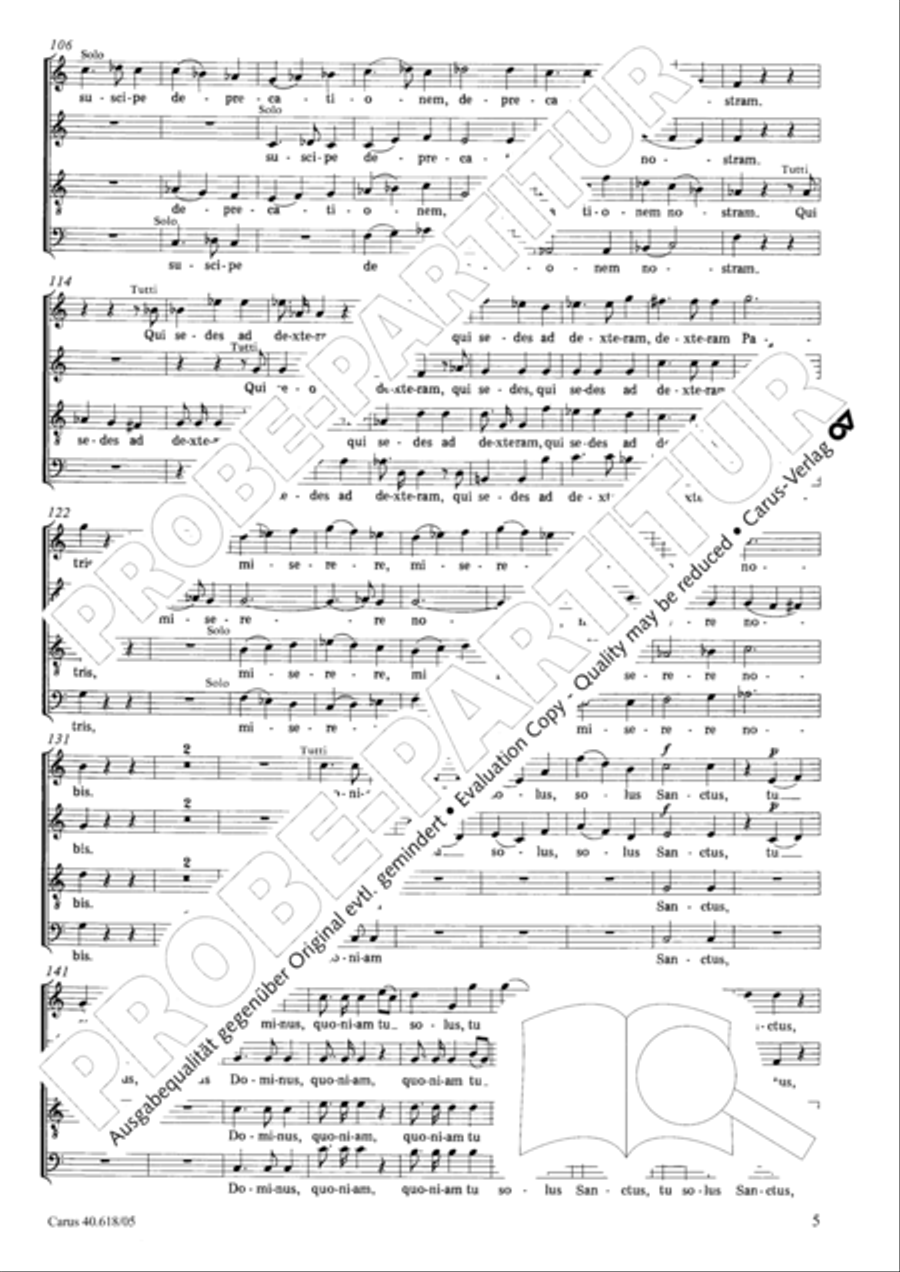 Mass in C (Missa in C) 4-Part scores gallery preview page 6