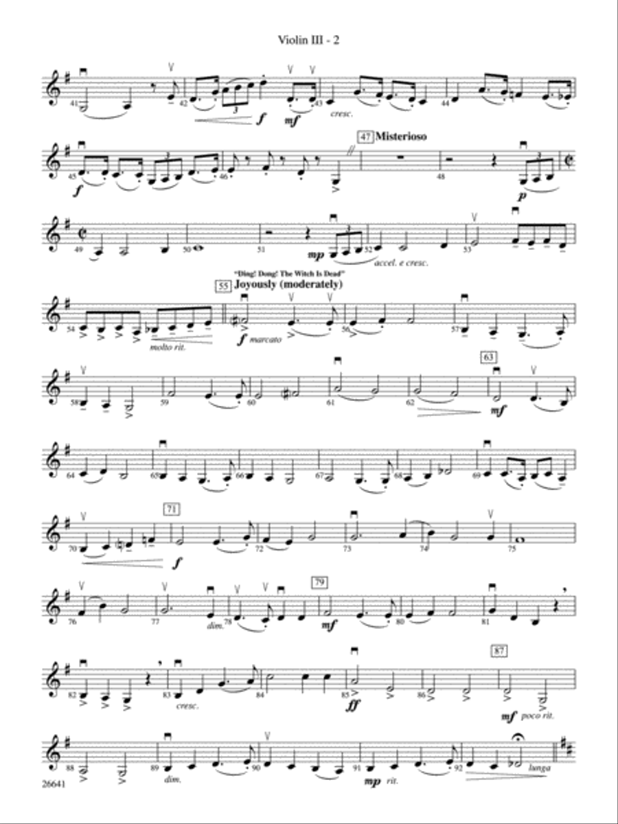 The Wizard of Oz: 3rd Violin (Viola [TC]) String Orchestra scores gallery preview page 2