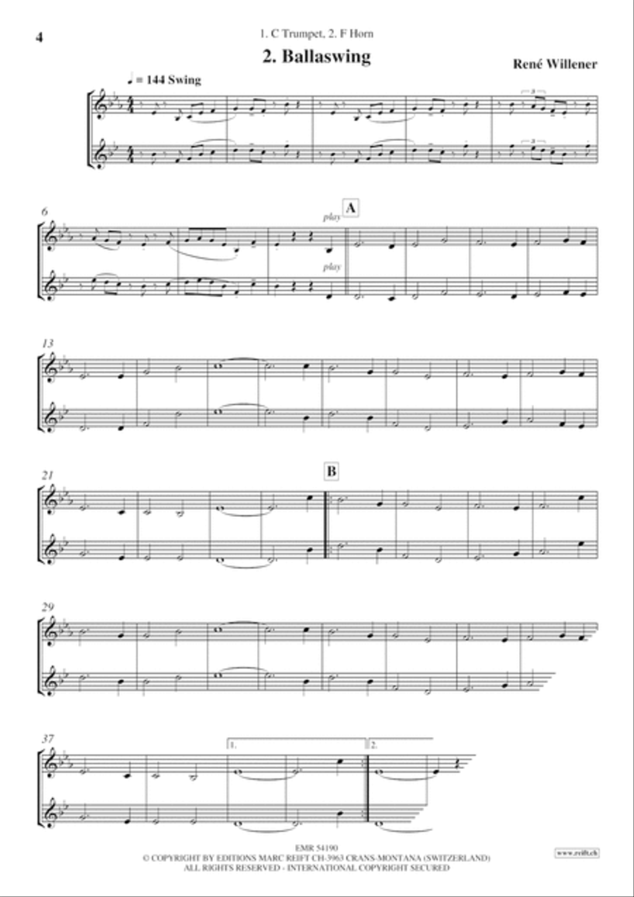 Auld Lang Syne Horn scores gallery preview page 4