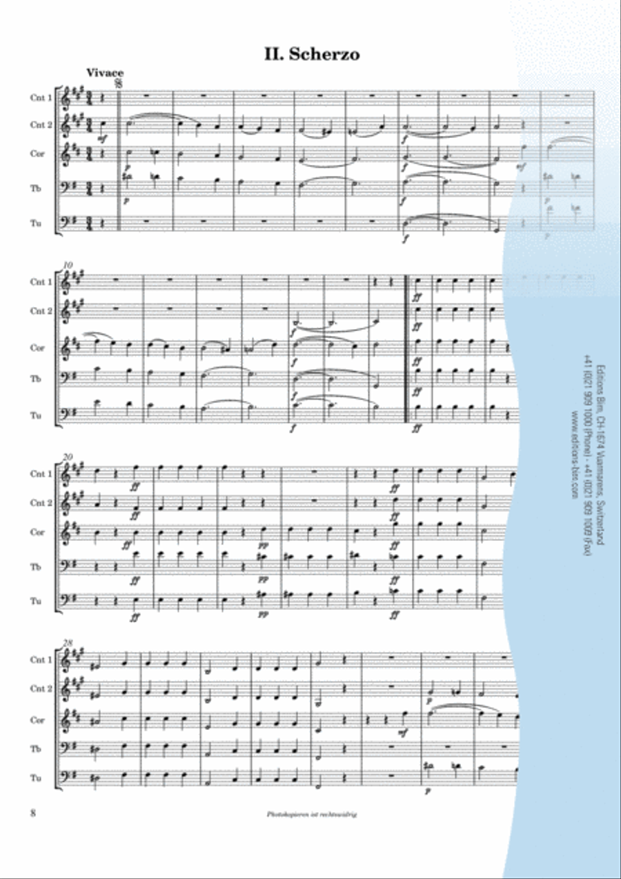 Quintette No. 9 Brass Quintet scores gallery preview page 4