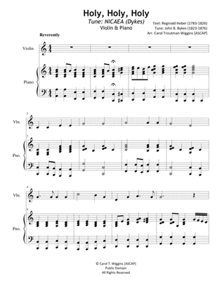 Holy, Holy, Holy (Violin & Piano)