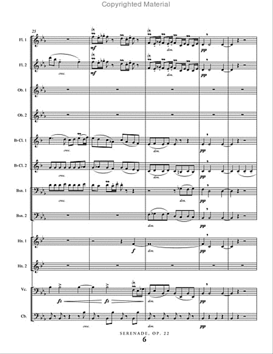 Serenade, Op. 22 Concert Band scores gallery preview page 7