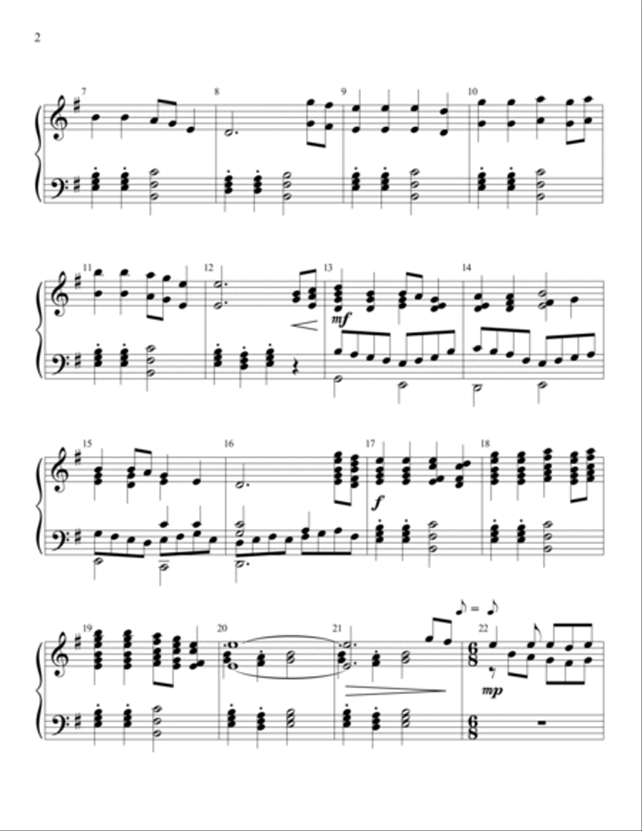 O Sing a Song of Bethlehem, KINGSFOLD (Handbells) Handbell Choir scores gallery preview page 3