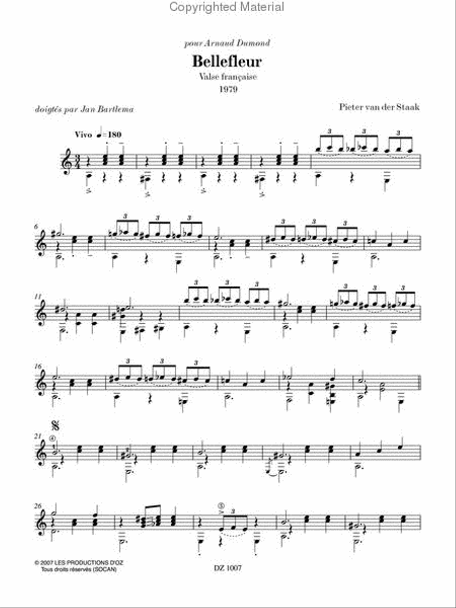 Bellefleur Classical Guitar scores gallery preview page 2