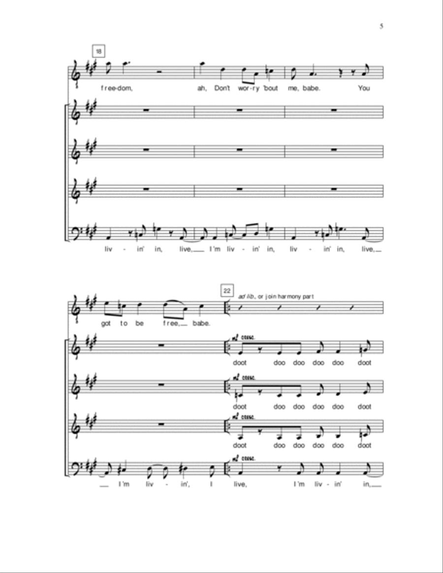 Living in the U.S.A. A Cappella scores gallery preview page 5