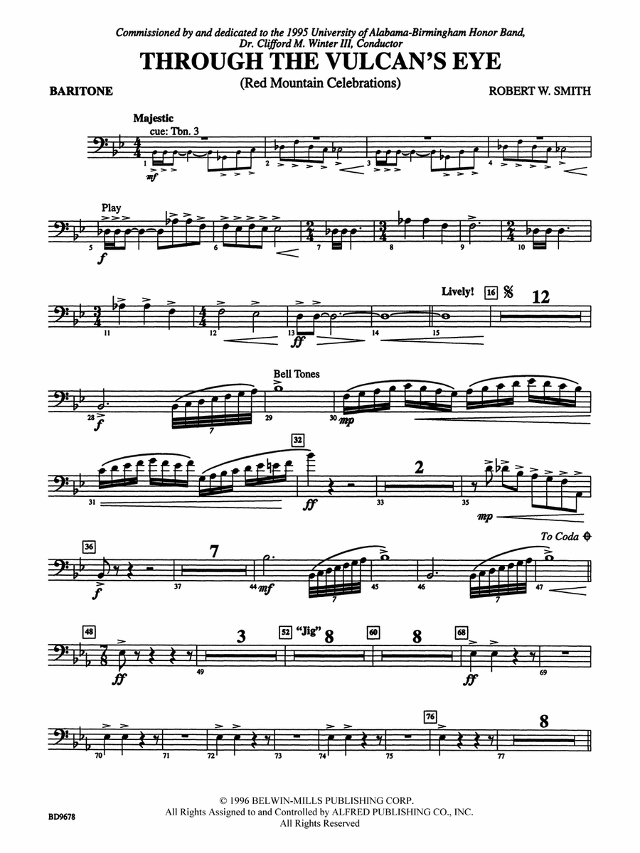 Through the Vulcan's Eye: Baritone B.C.