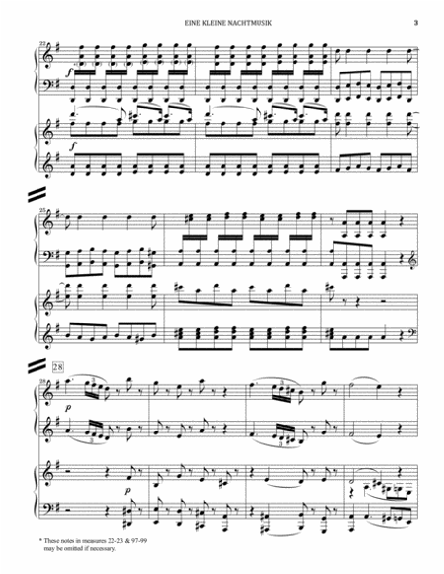 Eine Kleine Nachtmusik - 1st Movement Allegro Score and Parts scores gallery preview page 5