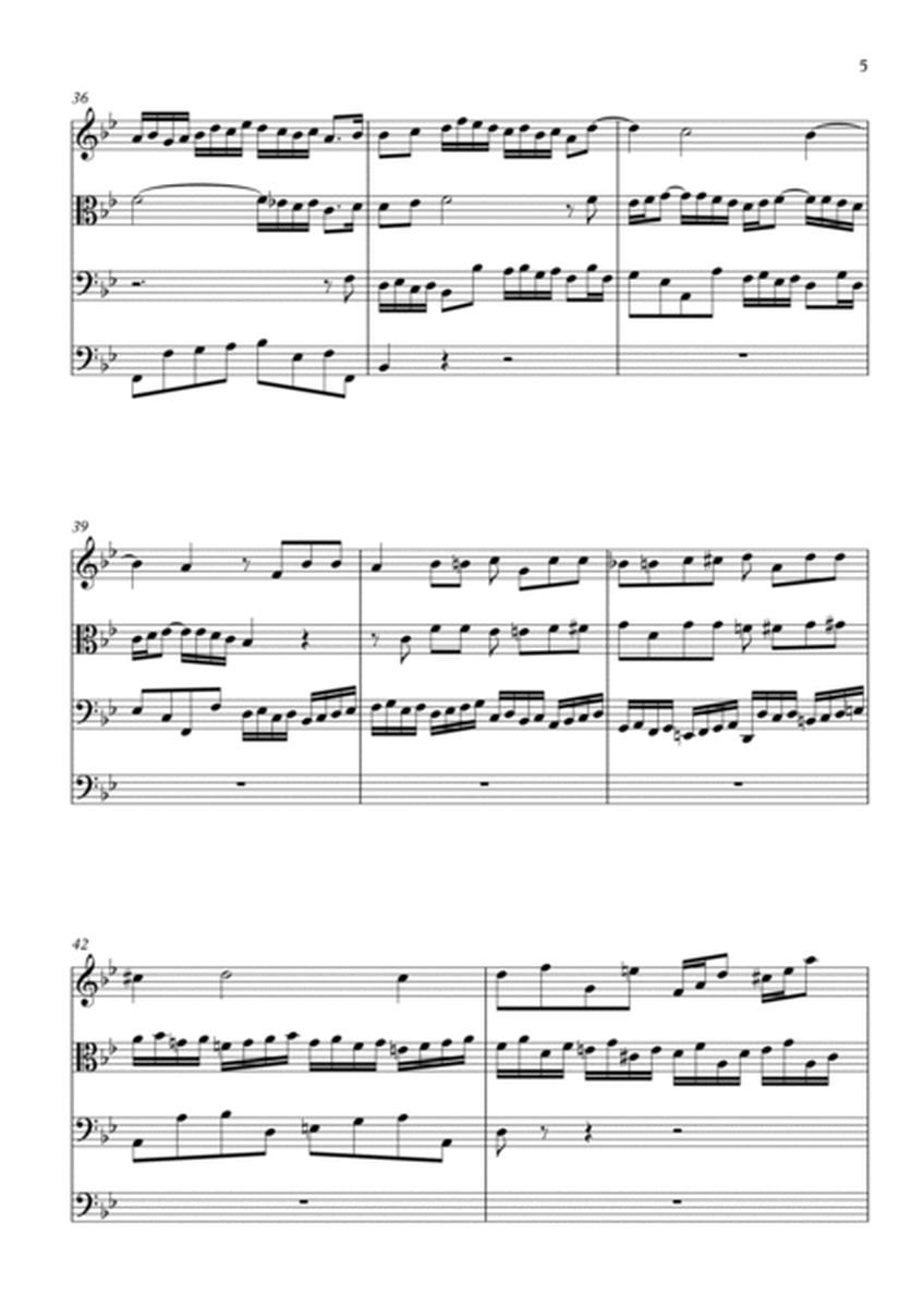 Fugue in G minor (BWV 542) (from "Fantasia and Fugue") by JS Bach - for Violin, Viola and 2 Cellos image number null