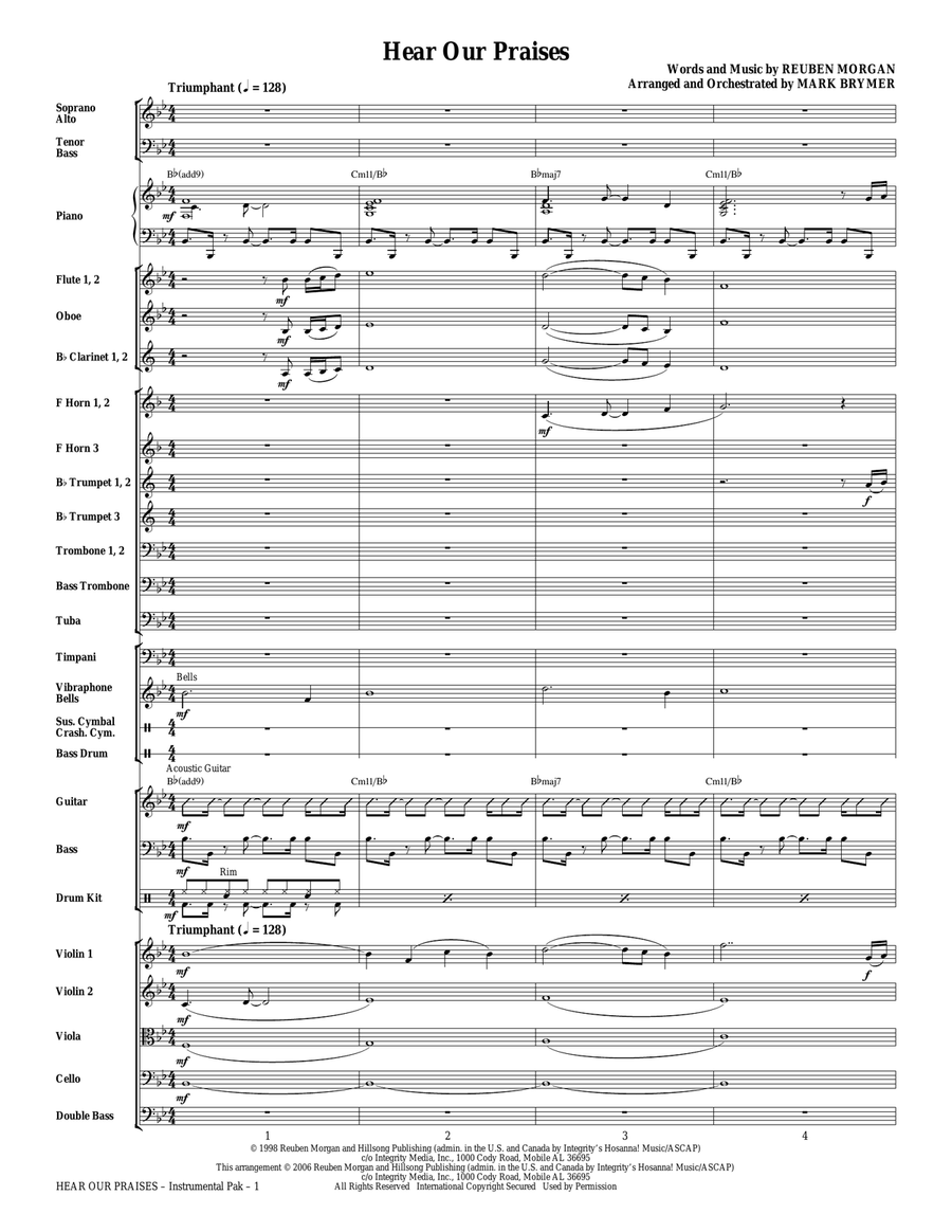 Hear Our Praises (arr. Mark Brymer) - Full Score