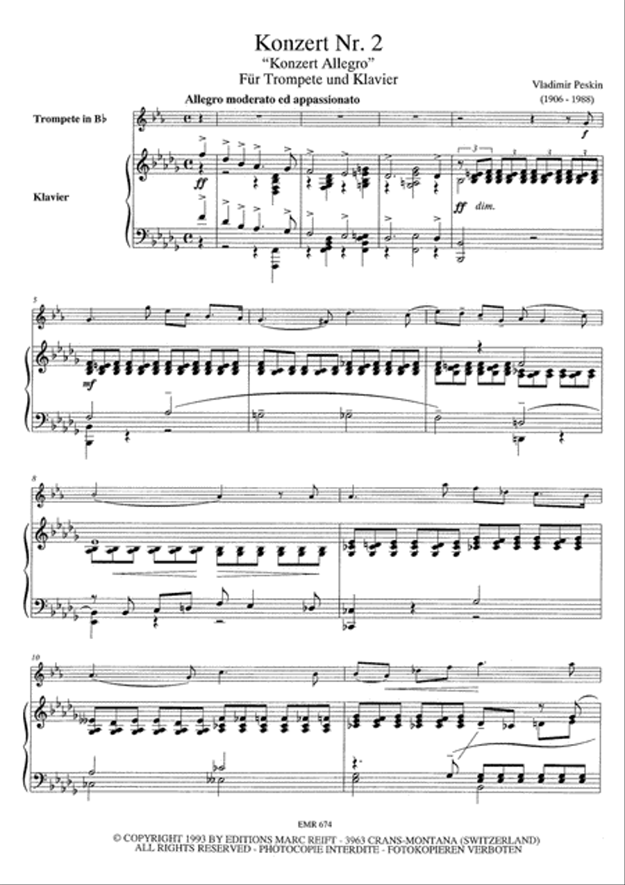 Konzert No. 2 Konzert Allegro Cornet scores gallery preview page 16
