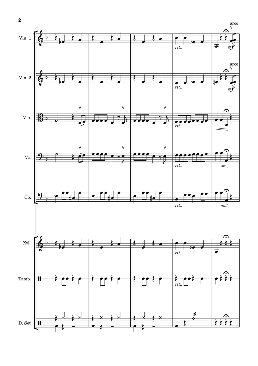 Poor Unfortunate Souls String Orchestra scores gallery preview page 2