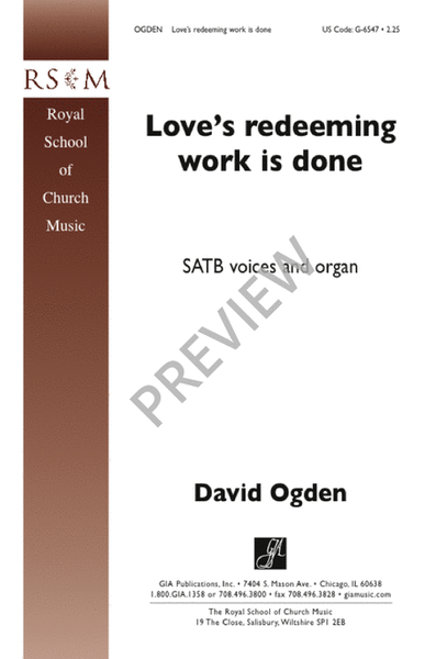 Love's Redeeming Work Is Done image number null