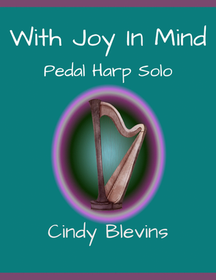 Book cover for With Joy In Mind, solo for Pedal Harp