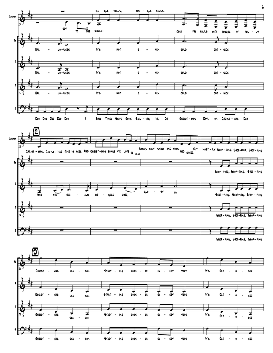 The Christmas Can-Can (as performed by Straight No Chaser) - SATB 4-Part scores gallery preview page 4