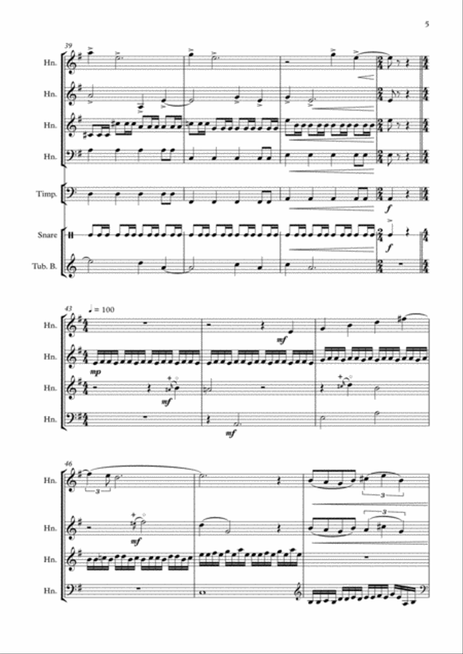 The Ecstasy Of Gold from THE GOOD, THE BAD AND THE UGLY Brass Ensemble scores gallery preview page 6