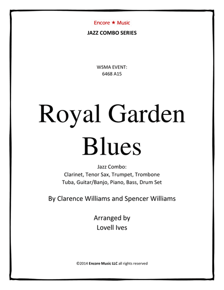 Royal Garden Blues for Dixieland Combo by Clarence Williams and Spencer Williams image number null