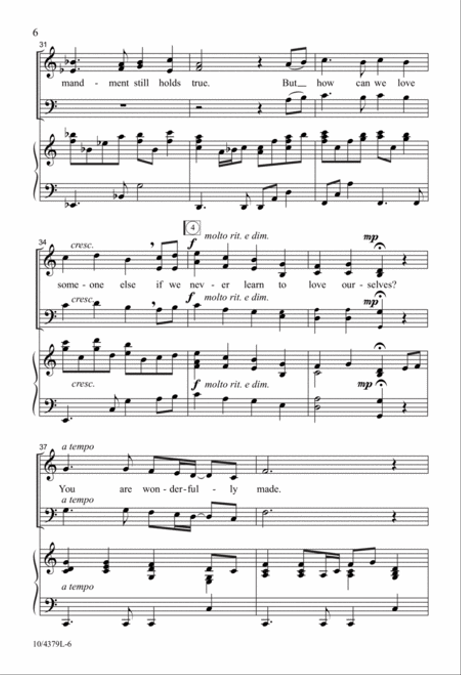 You Are Wonderfully Made 4-Part scores gallery preview page 6