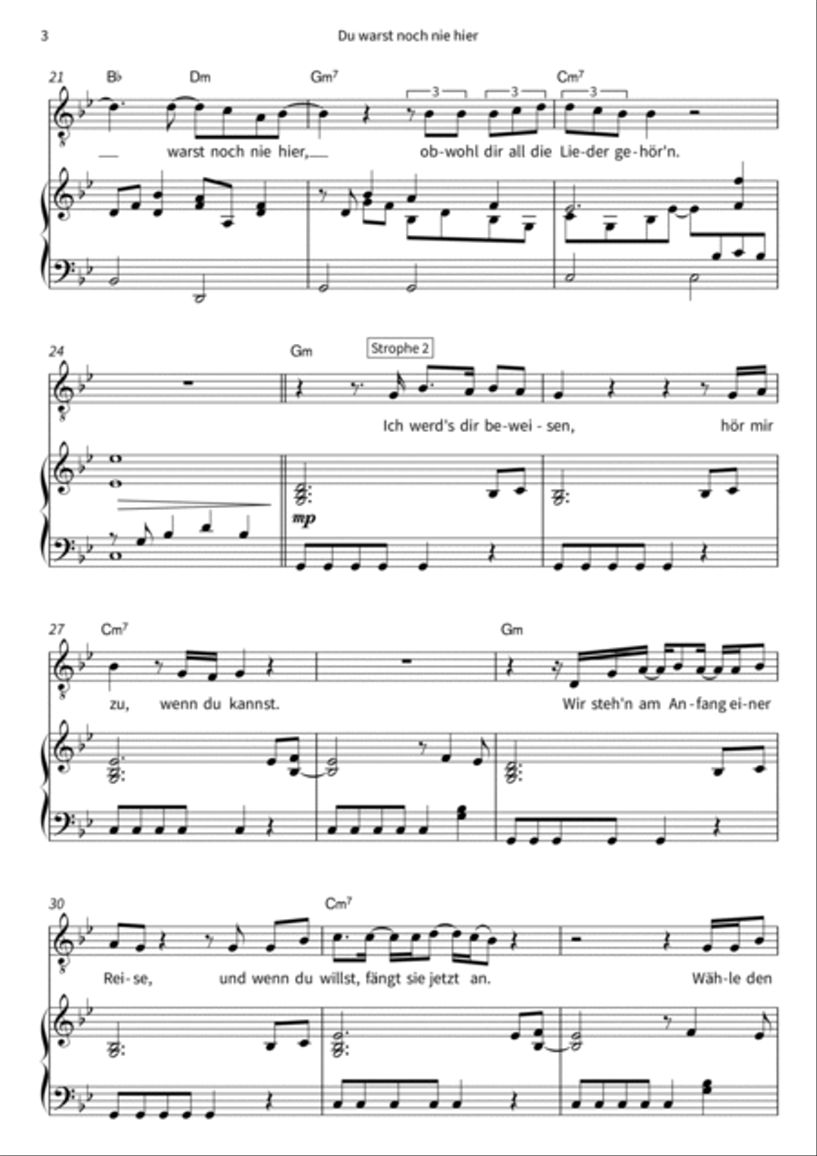 Du warst noch nie hier Voice Solo scores gallery preview page 5