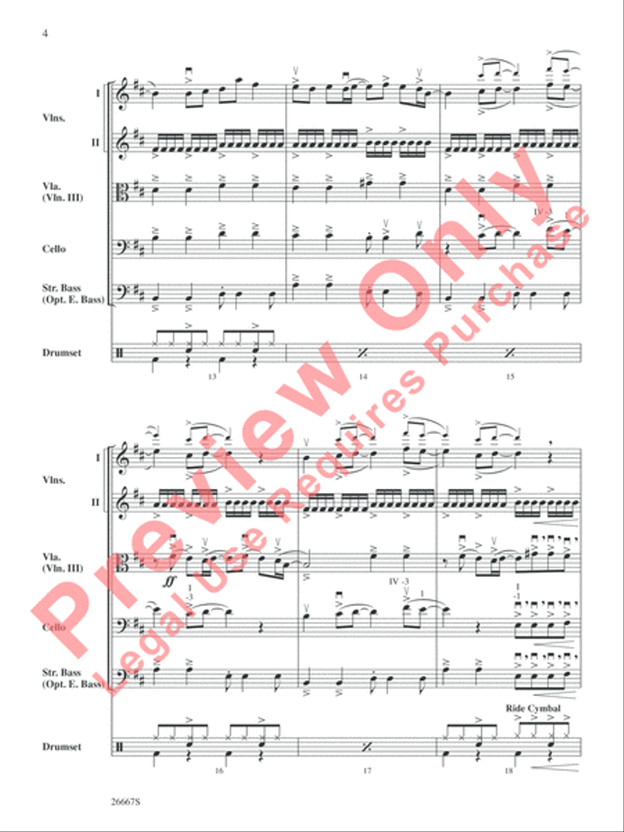 Boulevard of Broken Dreams String Orchestra scores gallery preview page 5