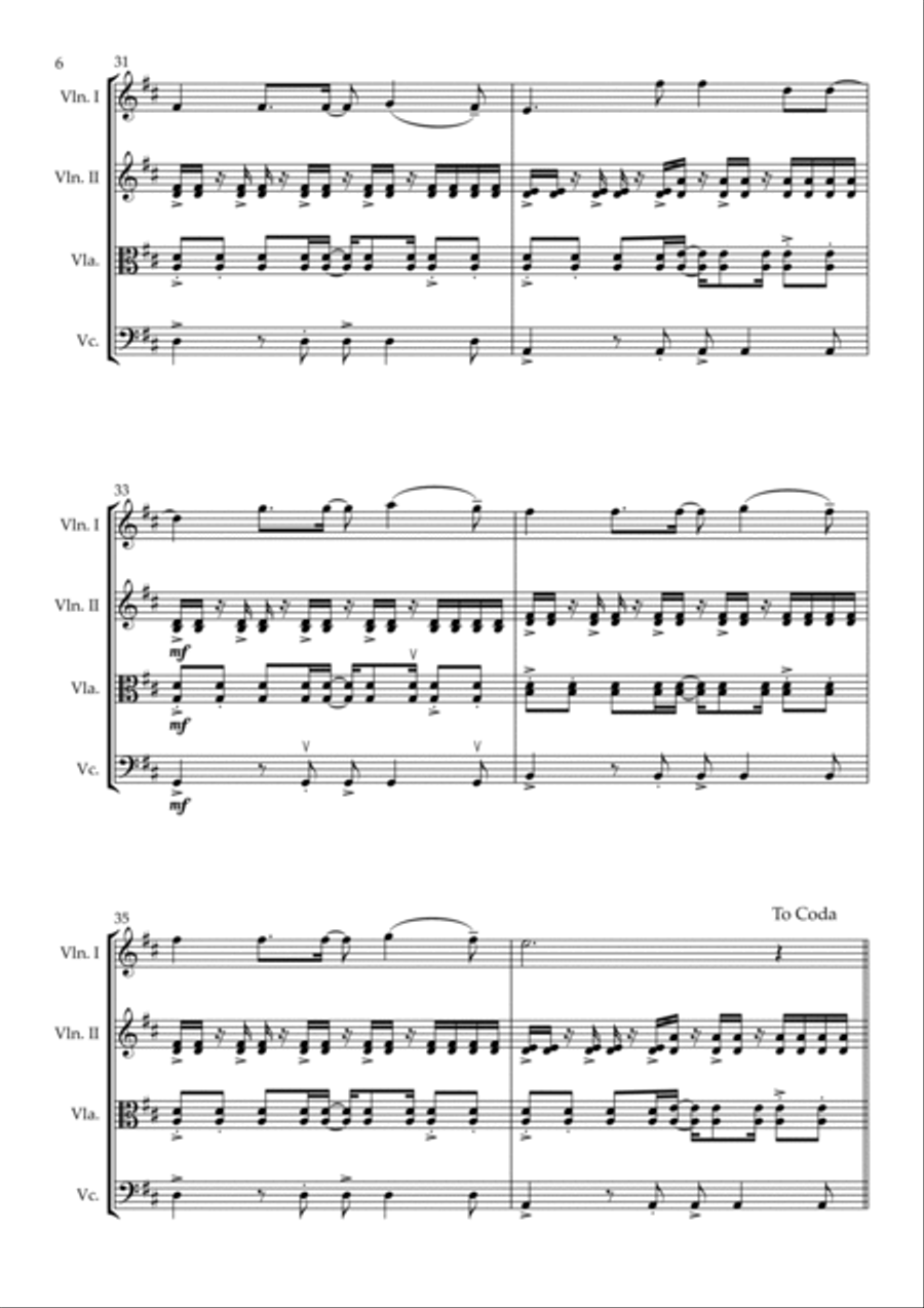Celestial String Quartet scores gallery preview page 6