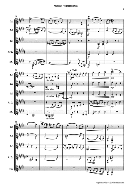 'Fandango!!' by Theodore Jadassohn for Clarinet Quintet. image number null