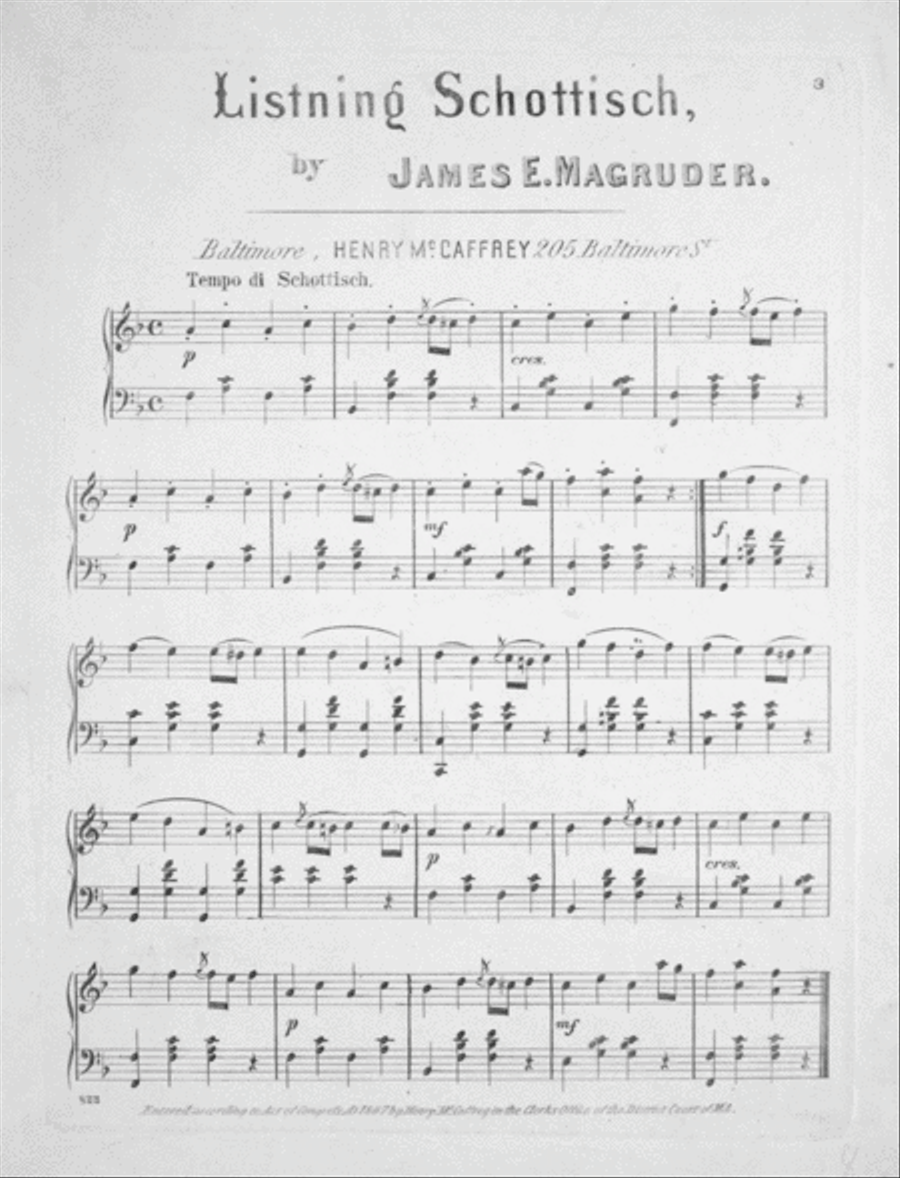 Listning Schottisch Piano Solo scores gallery preview page 2