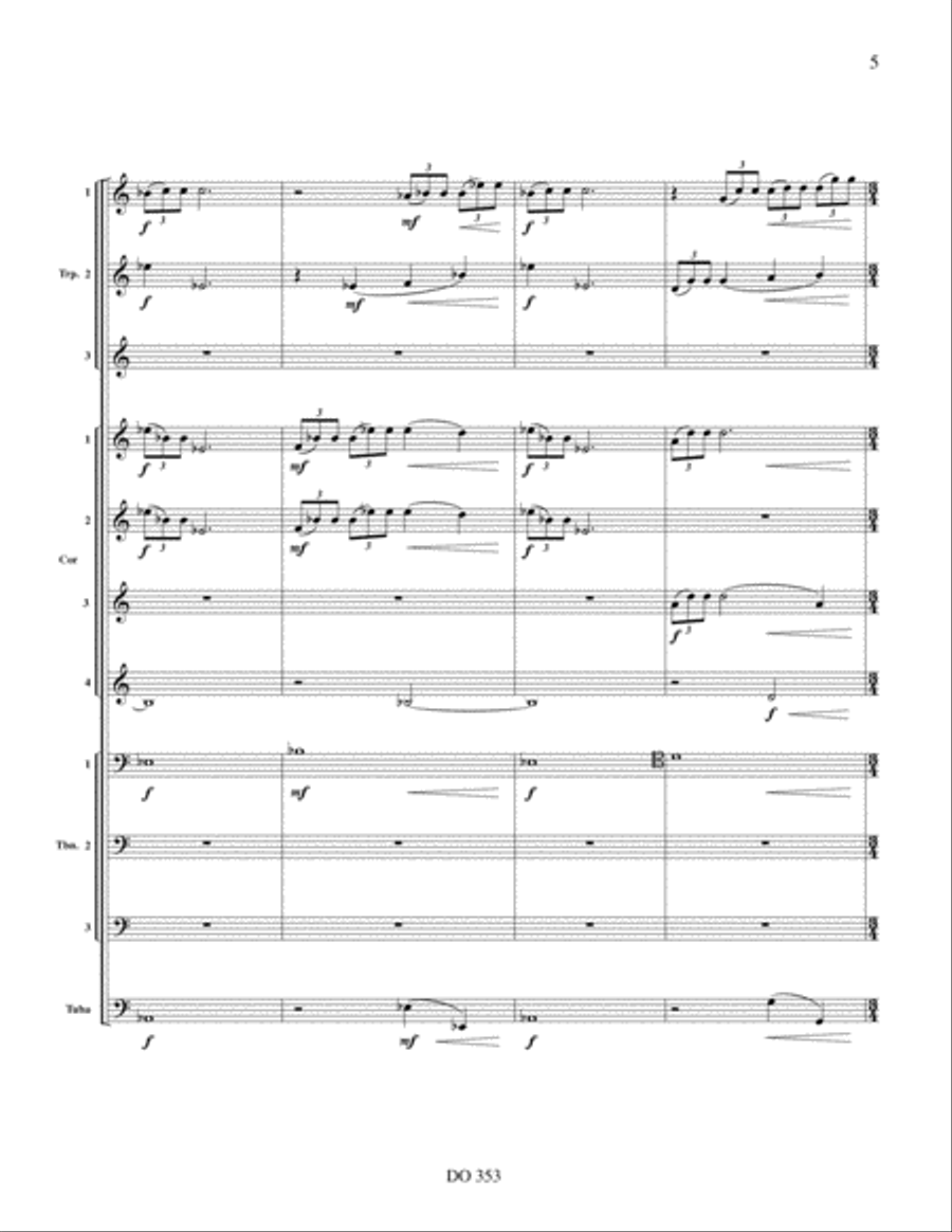 Fanfare pour Lanaudière Fanfare pour Lanaudière Orchestra scores gallery preview page 5