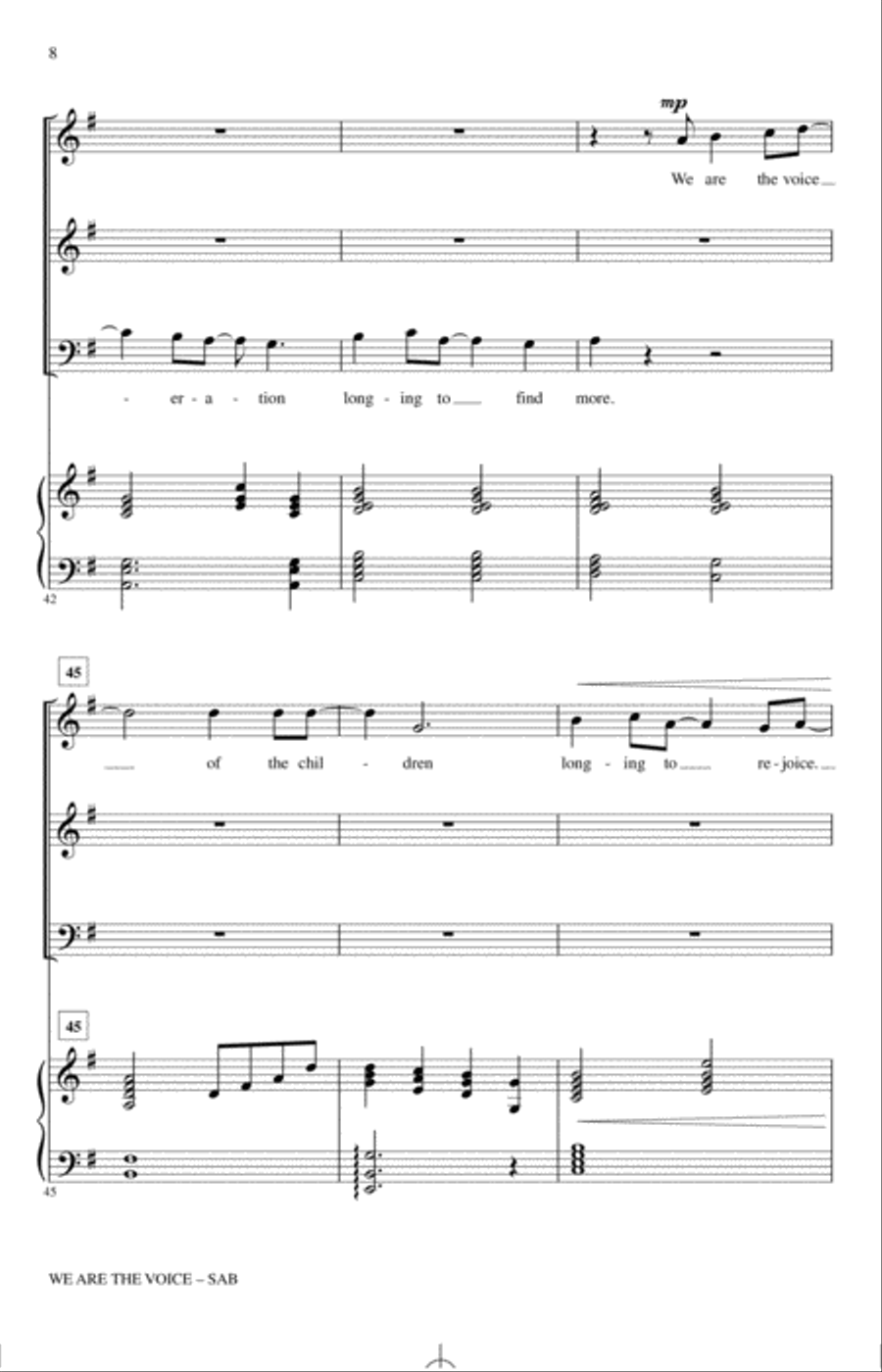 We Are The Voice We Are The Voice 3-Part scores gallery preview page 6