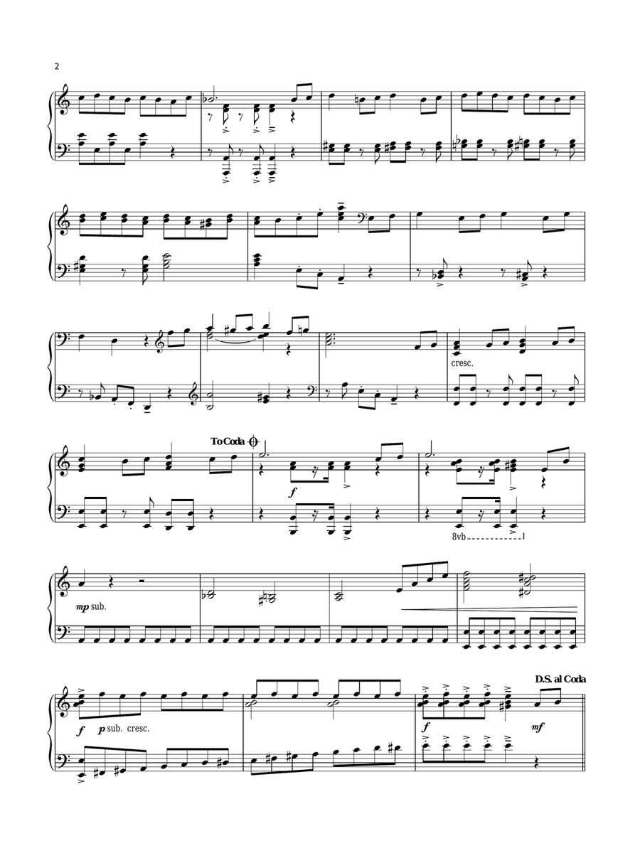 The Mob Song (from Beauty And The Beast) Piano Solo scores gallery preview page 2