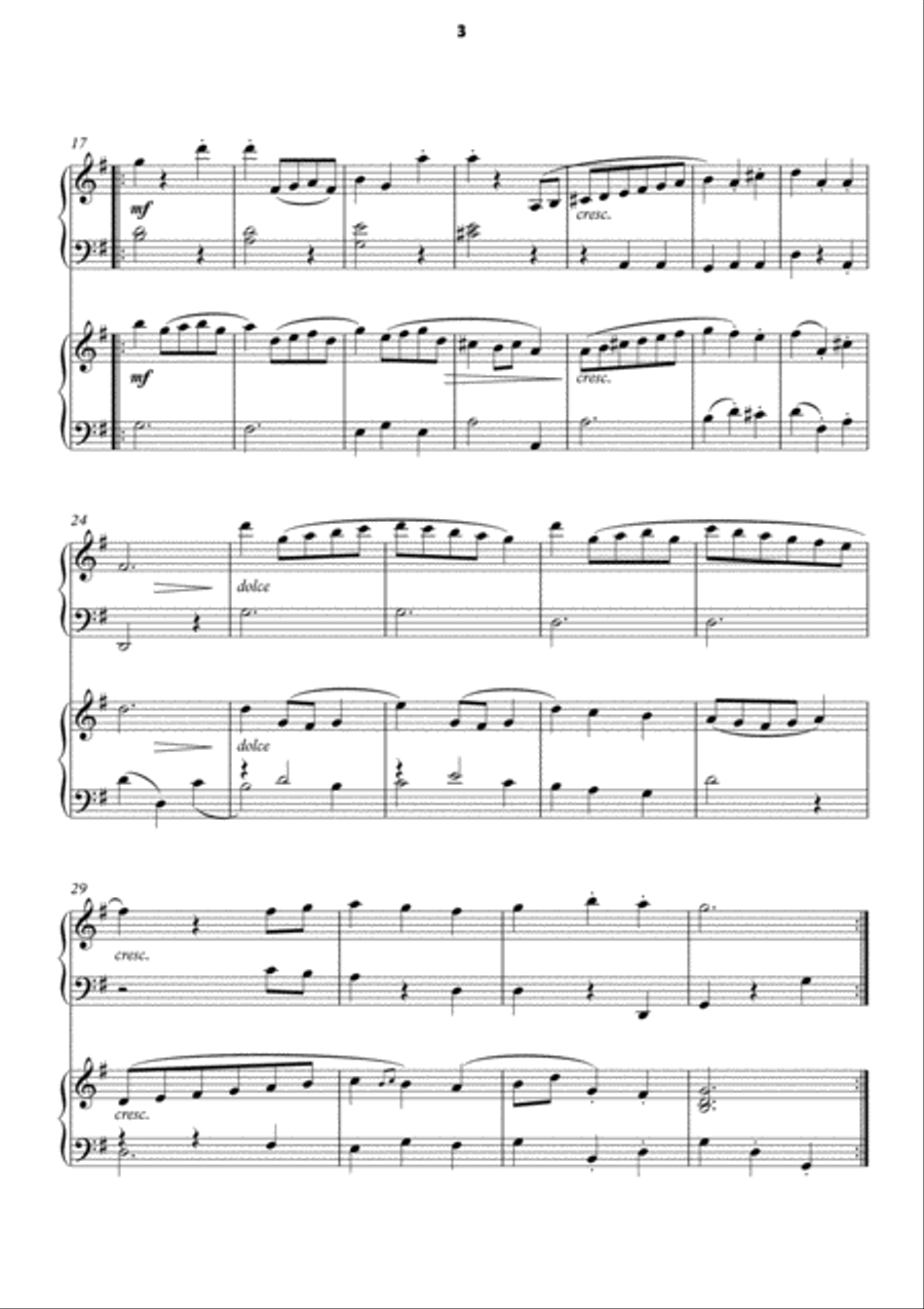 5 Easy Pieces for 2 pianos Book 5. (5 Minuets from the Little Music Book of Anna Magdalena Bach) arr Piano Method scores gallery preview page 5