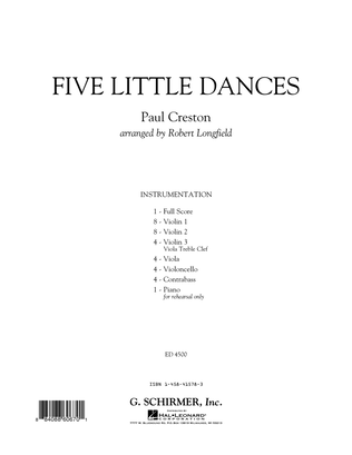 Five Little Dances (arr. Paul Longfield) - Full Score