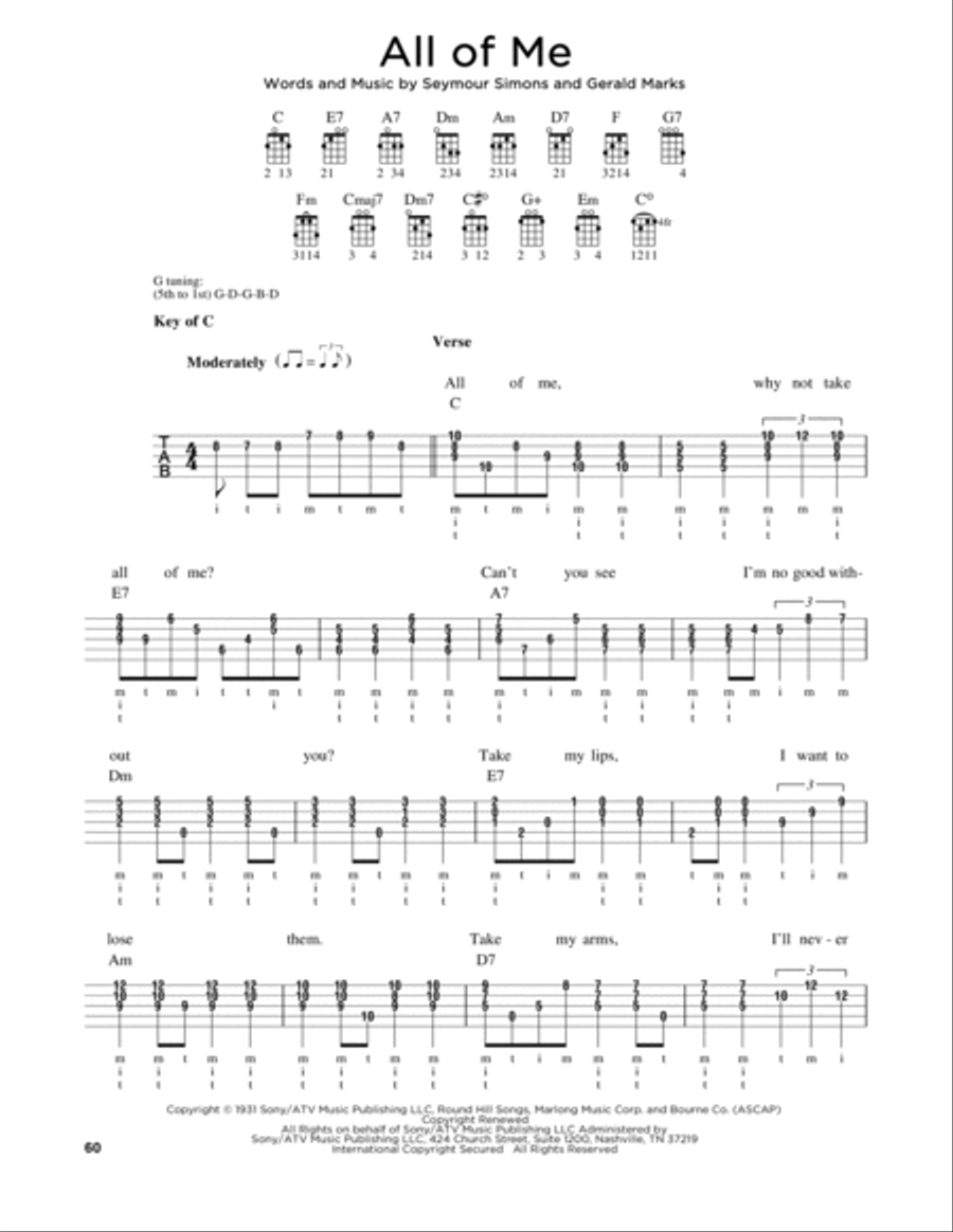 All Of Me All Of Me Banjo scores gallery preview page 1