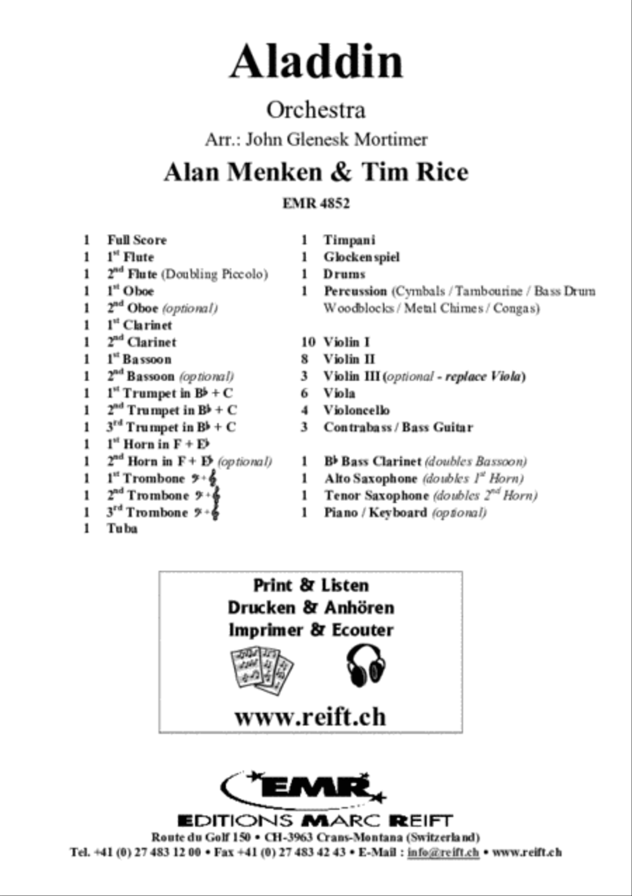 Aladdin Orchestra scores gallery preview page 2